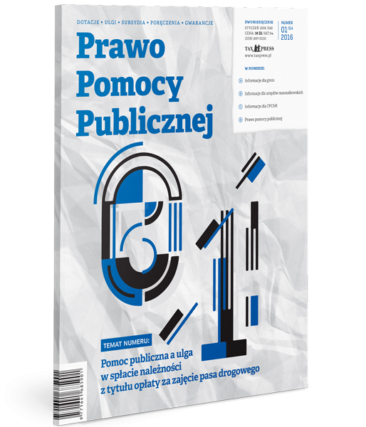 Prawo Pomocy Publicznej 01(54)2016